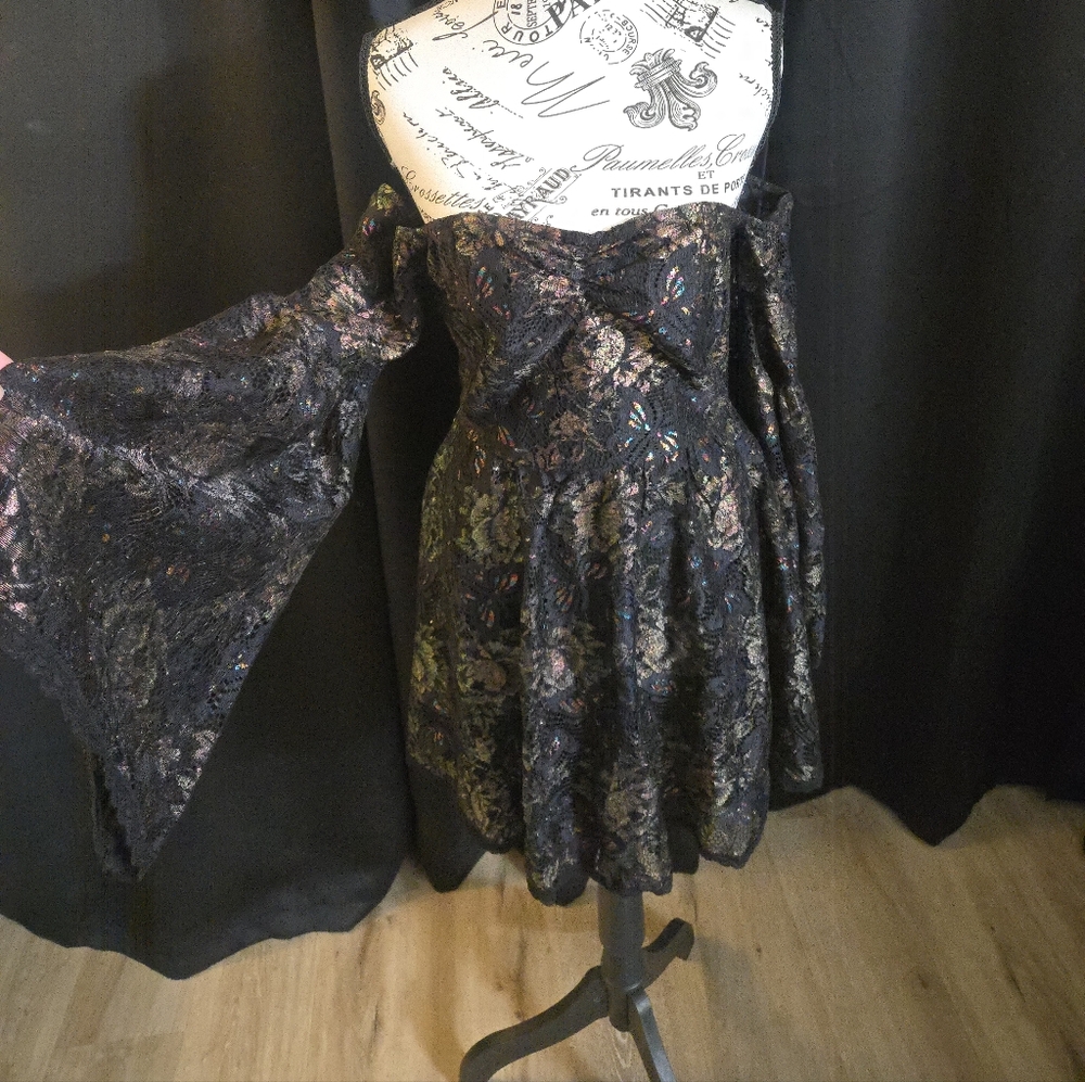 Sugar Thrillz Black and Silver Glitter Dress